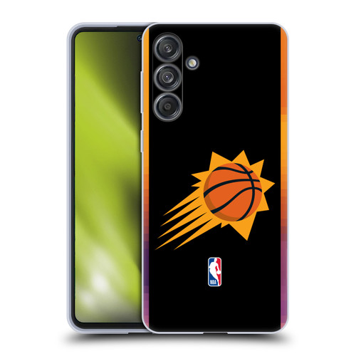 NBA Phoenix Suns Logo Black Design Soft Gel Case for Samsung Galaxy M55 5G