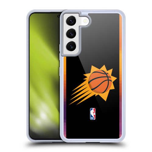NBA Phoenix Suns Logo Black Design Soft Gel Case for Samsung Galaxy S22 5G & MagSafe