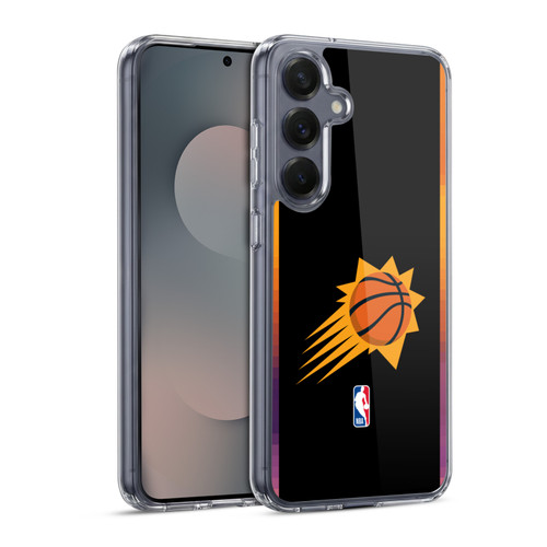 NBA Phoenix Suns Logo Black Design Soft Gel Case for Samsung Galaxy S25 & MagSafe