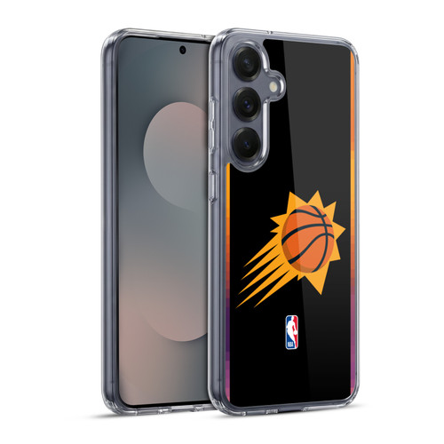 NBA Phoenix Suns Logo Black Design Soft Gel Case for Samsung Galaxy S25+ & MagSafe