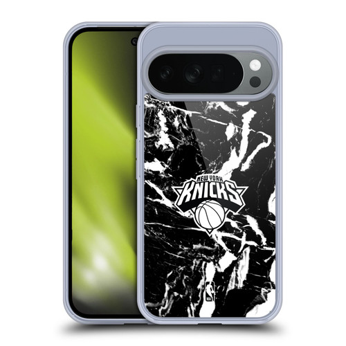 NBA New York Knicks Black Marble Soft Gel Case for Google Pixel 10