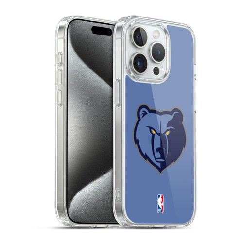 NBA Memphis Grizzlies Logo Light Blue Soft Gel Case for Apple iPhone 15 Pro & MagSafe