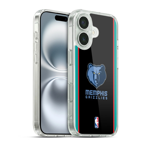 NBA Memphis Grizzlies Logo Black Design Soft Gel Case for Apple iPhone 16 & MagSafe