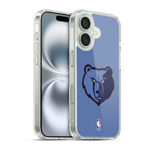 NBA Memphis Grizzlies Logo Light Blue Soft Gel Case for Apple iPhone 16 & MagSafe
