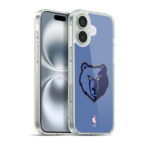 NBA Memphis Grizzlies Logo Light Blue Soft Gel Case for Apple iPhone 16 Plus & MagSafe