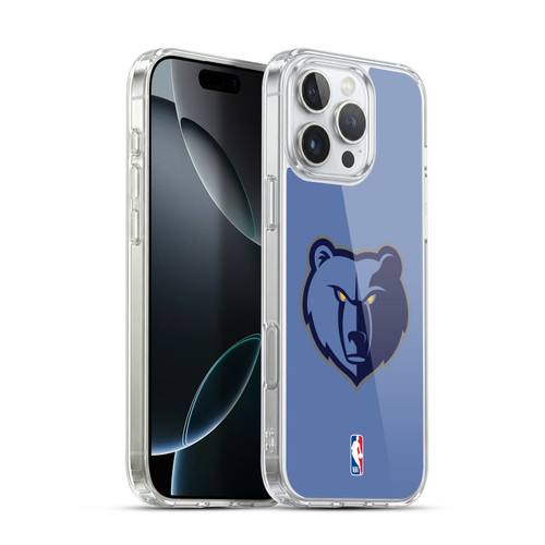 NBA Memphis Grizzlies Logo Light Blue Soft Gel Case for Apple iPhone 16 Pro Max & MagSafe