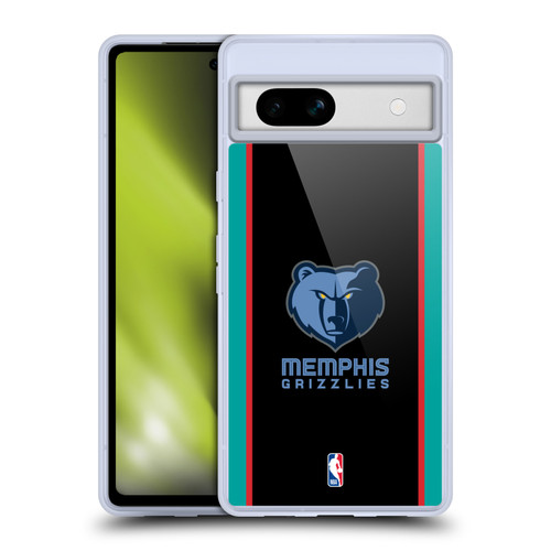 NBA Memphis Grizzlies Logo Black Design Soft Gel Case for Google Pixel 7a