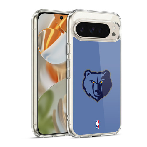 NBA Memphis Grizzlies Logo Light Blue Soft Gel Case for Google Pixel 9 / Pixel 9 Pro