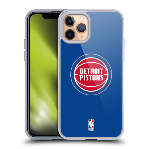 NBA Detroit Pistons Logo Blue Soft Gel Case for Apple iPhone 11 Pro & MagSafe