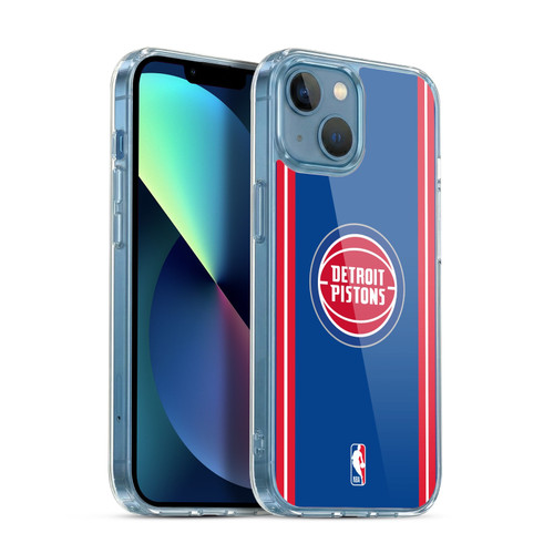 NBA Detroit Pistons Logo Blue Design Soft Gel Case for Apple iPhone 13 Mini & MagSafe