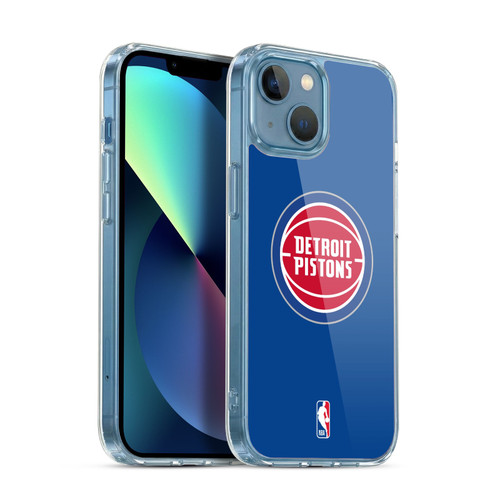 NBA Detroit Pistons Logo Blue Soft Gel Case for Apple iPhone 13 Mini & MagSafe