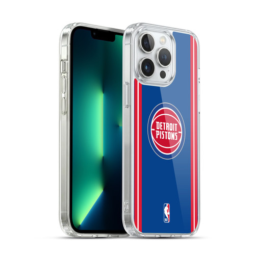 NBA Detroit Pistons Logo Blue Design Soft Gel Case for Apple iPhone 13 Pro Max & MagSafe