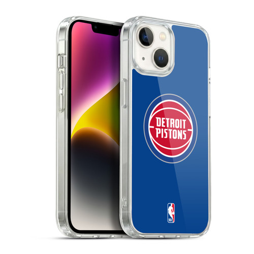 NBA Detroit Pistons Logo Blue Soft Gel Case for Apple iPhone 14