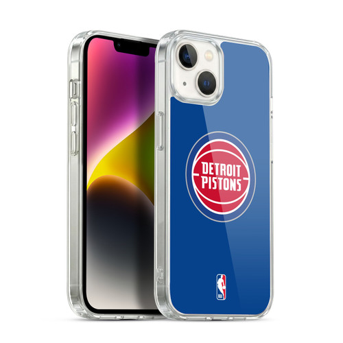 NBA Detroit Pistons Logo Blue Soft Gel Case for Apple iPhone 14 Plus & MagSafe
