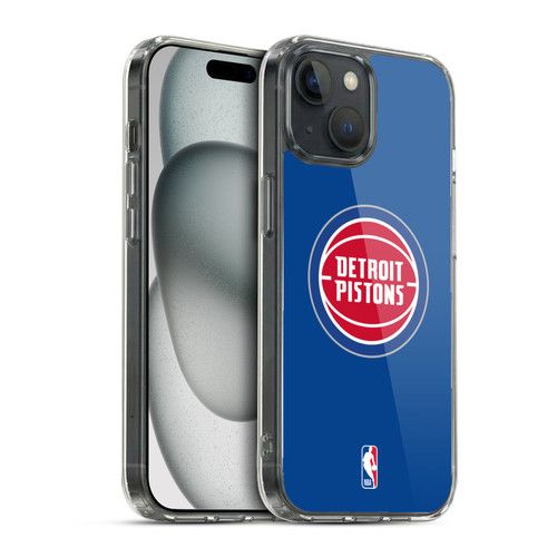 NBA Detroit Pistons Logo Blue Soft Gel Case for Apple iPhone 15 & MagSafe