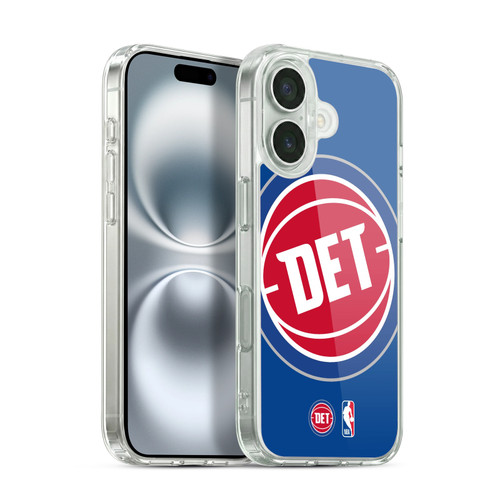 NBA Detroit Pistons Logo Oversized Soft Gel Case for Apple iPhone 16 & MagSafe