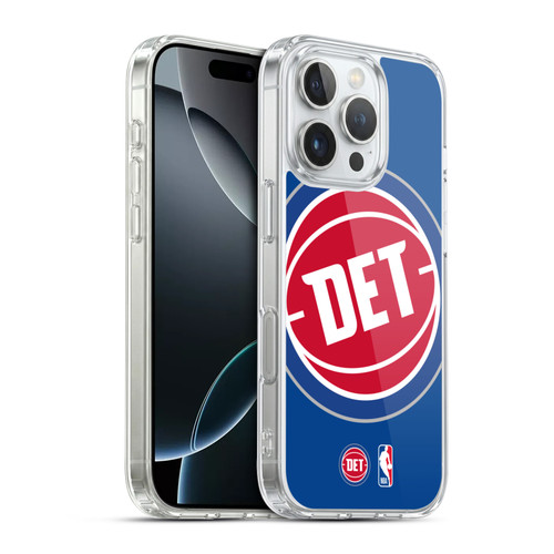 NBA Detroit Pistons Logo Oversized Soft Gel Case for Apple iPhone 16 Pro & MagSafe