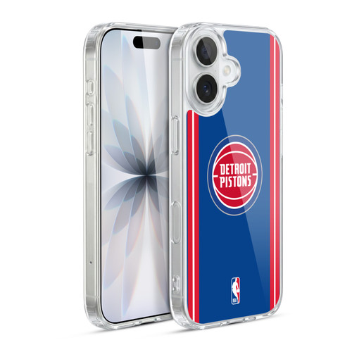 NBA Detroit Pistons Logo Blue Design Soft Gel Case for Apple iPhone 17