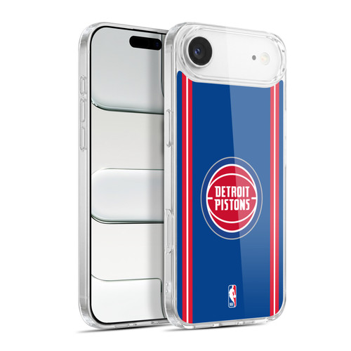 NBA Detroit Pistons Logo Blue Design Soft Gel Case for Apple iPhone 17 Air