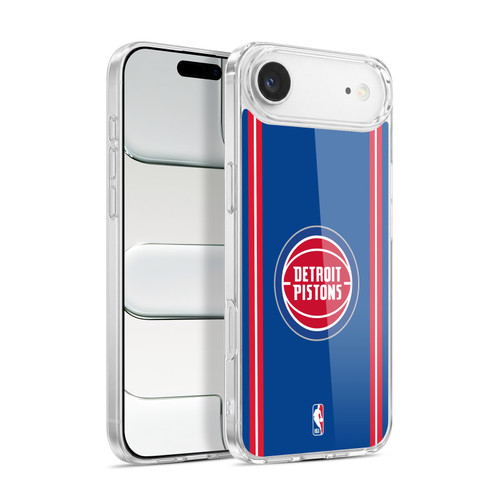 NBA Detroit Pistons Logo Blue Design Soft Gel Case for Apple iPhone 17 Air