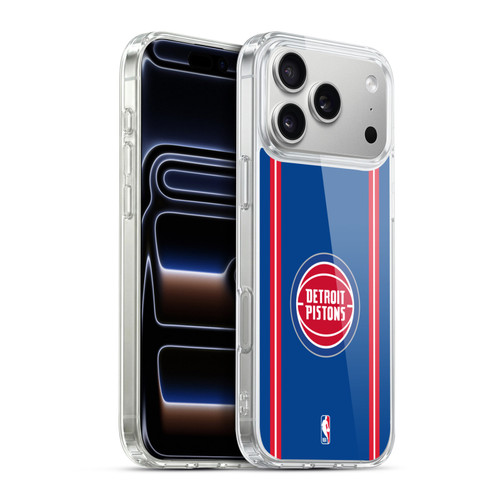 NBA Detroit Pistons Logo Blue Design Soft Gel Case for Apple iPhone 17 Pro Max