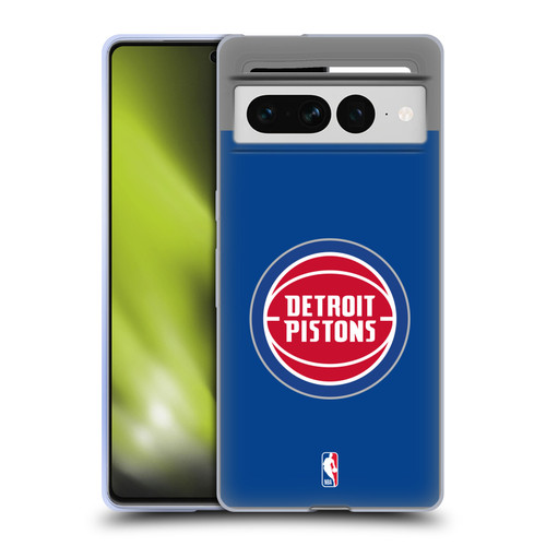 NBA Detroit Pistons Logo Blue Soft Gel Case for Google Pixel 7 Pro