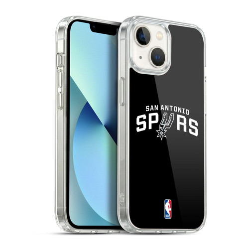 NBA San Antonio Spurs Logo Black Soft Gel Case for Apple iPhone 13