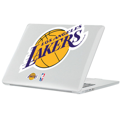 NBA Los Angeles Lakers Logo Oversized Text Clear Hard Crystal Armour Laptop Case for Apple MacBook Air 13.6" A2681/A3113/A3240 2022/2024/2025