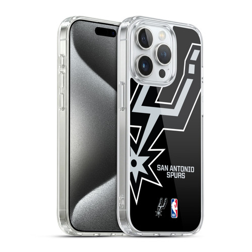 NBA San Antonio Spurs Logo Oversized Soft Gel Case for Apple iPhone 15 Pro & MagSafe
