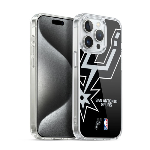 NBA San Antonio Spurs Logo Oversized Soft Gel Case for Apple iPhone 15 Pro & MagSafe