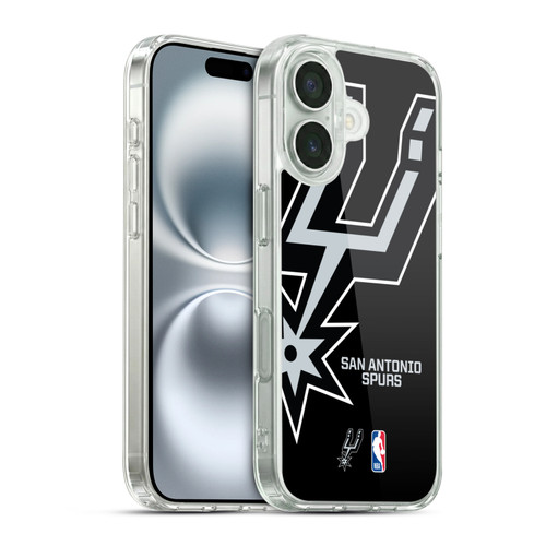 NBA San Antonio Spurs Logo Oversized Soft Gel Case for Apple iPhone 16 & MagSafe