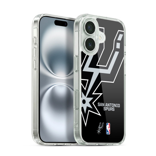 NBA San Antonio Spurs Logo Oversized Soft Gel Case for Apple iPhone 16 & MagSafe