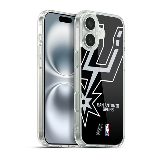 NBA San Antonio Spurs Logo Oversized Soft Gel Case for Apple iPhone 16 Plus & MagSafe