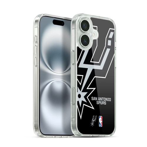 NBA San Antonio Spurs Logo Oversized Soft Gel Case for Apple iPhone 16 Plus & MagSafe