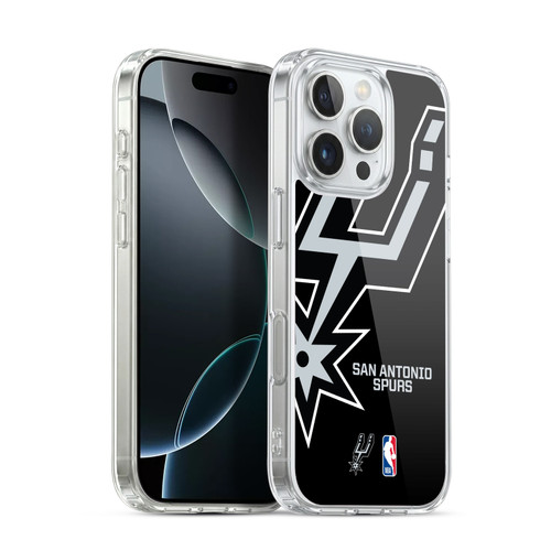 NBA San Antonio Spurs Logo Oversized Soft Gel Case for Apple iPhone 16 Pro & MagSafe