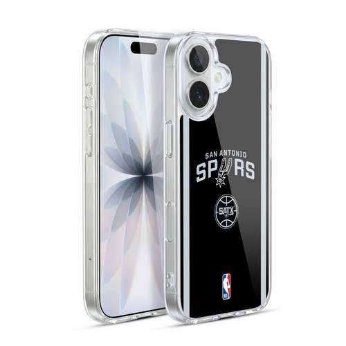 NBA San Antonio Spurs Logo Black Design Soft Gel Case for Apple iPhone 17