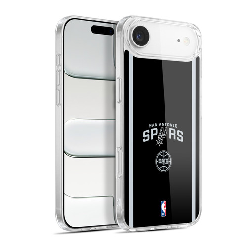 NBA San Antonio Spurs Logo Black Design Soft Gel Case for Apple iPhone 17 Air