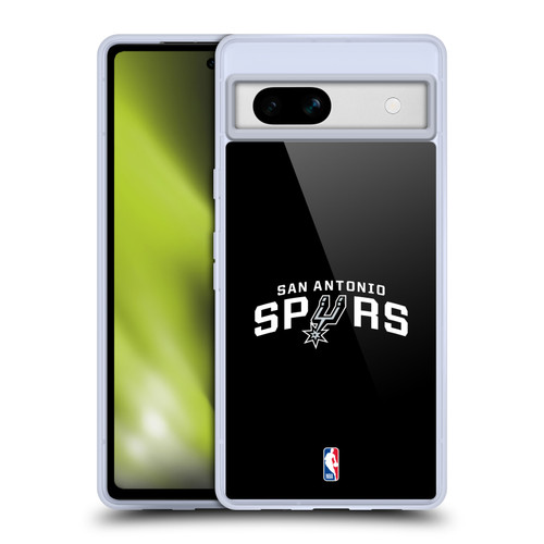 NBA San Antonio Spurs Logo Black Soft Gel Case for Google Pixel 7a