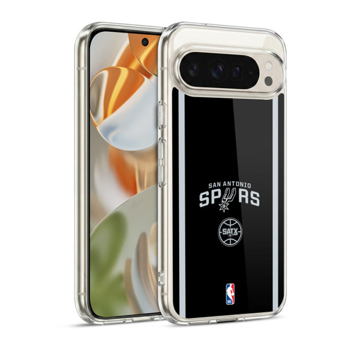 NBA San Antonio Spurs Logo Black Design Soft Gel Case for Google Pixel 9 / Pixel 9 Pro