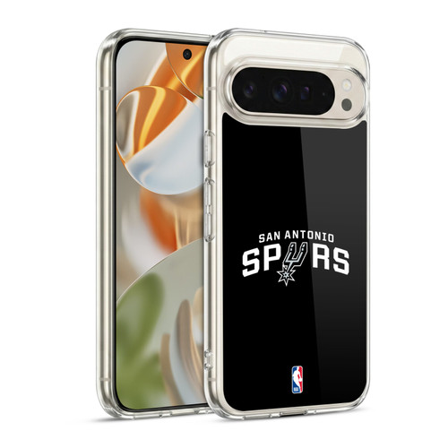 NBA San Antonio Spurs Logo Black Soft Gel Case for Google Pixel 9 / Pixel 9 Pro