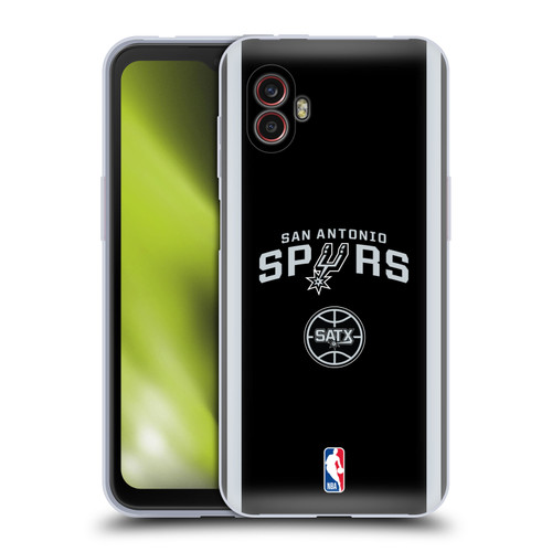 NBA San Antonio Spurs Logo Black Design Soft Gel Case for Samsung Galaxy Xcover6 Pro/Pro2