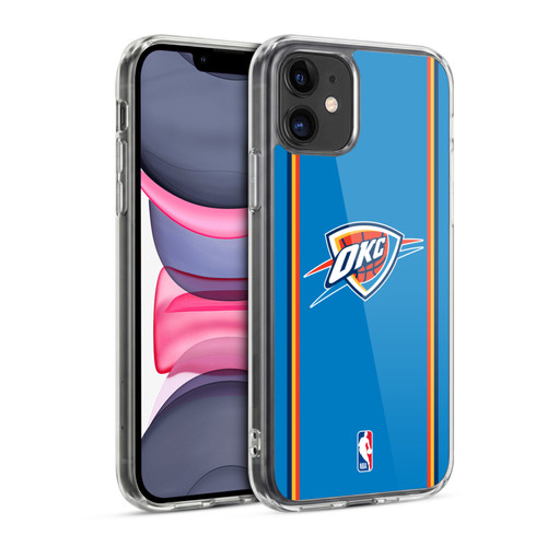 NBA Oklahoma City Thunder Logo Blue Design Soft Gel Case for Apple iPhone 11