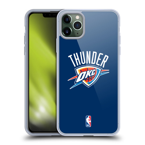 NBA Oklahoma City Thunder Logo Navy Blue Soft Gel Case for Apple iPhone 11 Pro Max & MagSafe