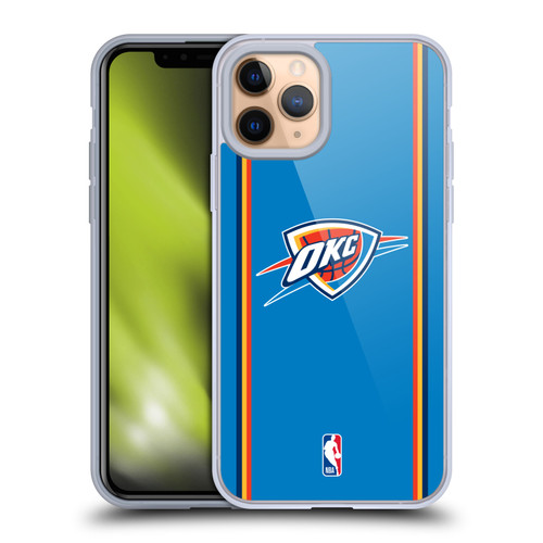 NBA Oklahoma City Thunder Logo Blue Design Soft Gel Case for Apple iPhone 11 Pro & MagSafe