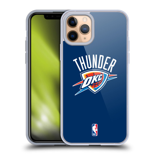 NBA Oklahoma City Thunder Logo Navy Blue Soft Gel Case for Apple iPhone 11 Pro & MagSafe