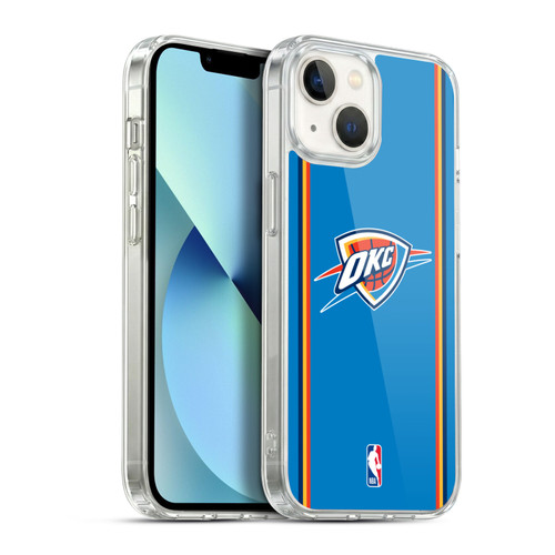 NBA Oklahoma City Thunder Logo Blue Design Soft Gel Case for Apple iPhone 13
