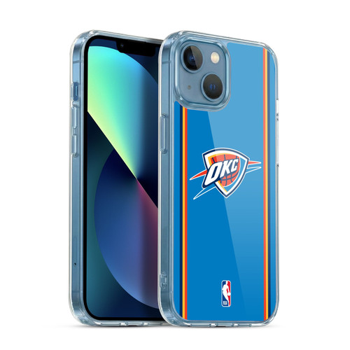 NBA Oklahoma City Thunder Logo Blue Design Soft Gel Case for Apple iPhone 13 Mini & MagSafe