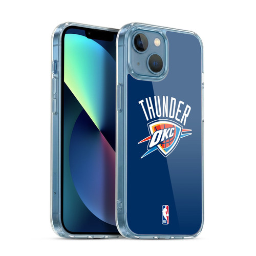 NBA Oklahoma City Thunder Logo Navy Blue Soft Gel Case for Apple iPhone 13 Mini & MagSafe