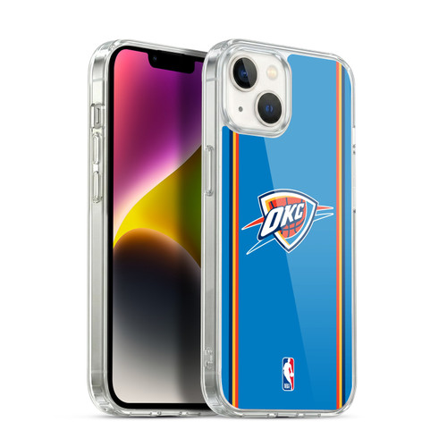 NBA Oklahoma City Thunder Logo Blue Design Soft Gel Case for Apple iPhone 14 Plus & MagSafe