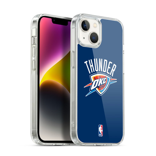 NBA Oklahoma City Thunder Logo Navy Blue Soft Gel Case for Apple iPhone 14 Plus & MagSafe
